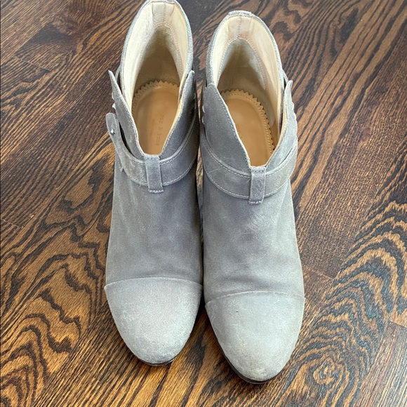 Rag & Bone Harrow Stone Waxy Leather Women's Ankle Booties Size 40 (10) - Picture 3 of 10